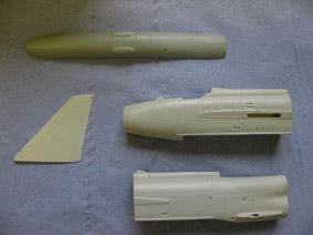 resin fuselage parts