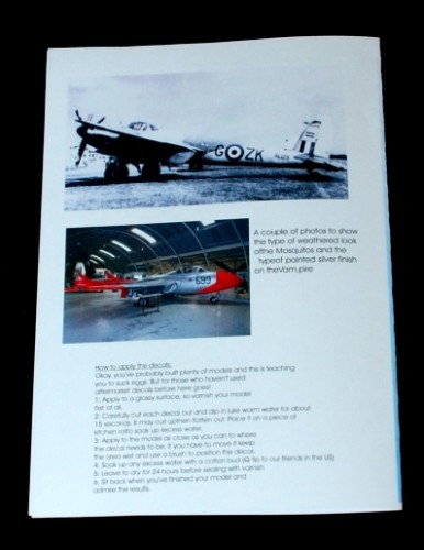 3 HN Ac Decals Model Blackbird Post War RAF Pt1 1.72