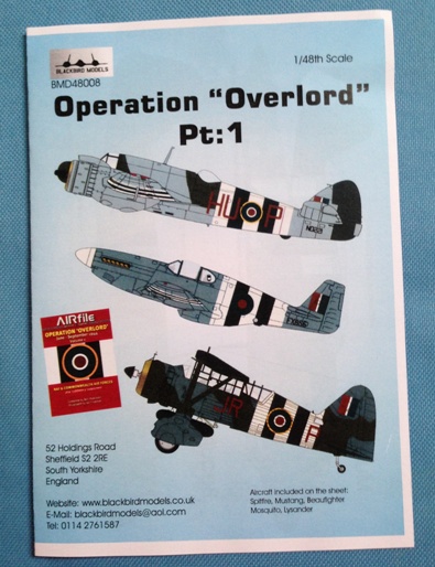 1 HN Ac Calcomanías Blackbird Modelos Operación Overlord Pt1 1.48