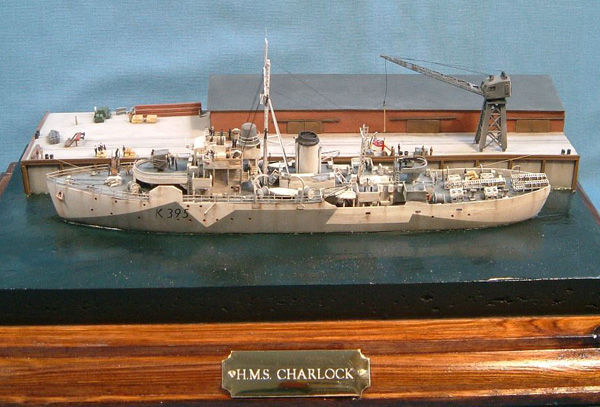 HMS Charlock Flower Class Corvette scratchbuilt 1.350