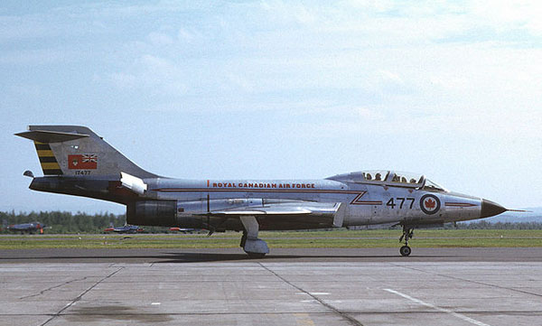 RCAF CF-101B Voodoo (17477) taken in summer 1962 at the Bagotville Air Pageant