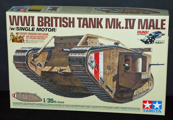 1-HN-Ar-Tamiya-I wojny światowej-brytyjski-czołg-MkIV-mężczyzna