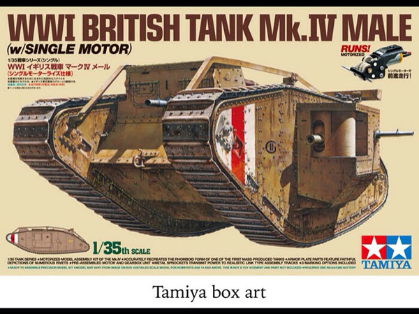 00 BN Ar Tamiya Tanque británico de la Primera Guerra Mundial MkIV Hombre JS 1.35 Pt1