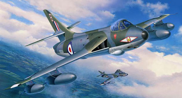 1 BN Ac Revell Hawker Hunter Fisher T7 Conversión 1.32