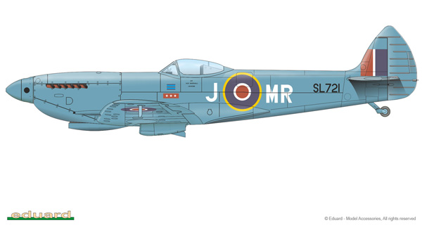 SL721, AVM Sir James Robb, 1948 (topo bolha) – acabamento geral em azul claro