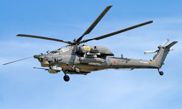 मिल एमआई 28 हैवॉक रूसी हमला हेलीकाप्टर