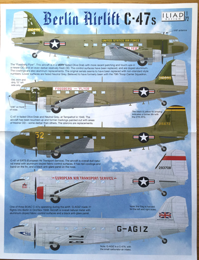 1 HN-Ac-Decals-Iliad Design-Berlin Airlift C-47s 1.72