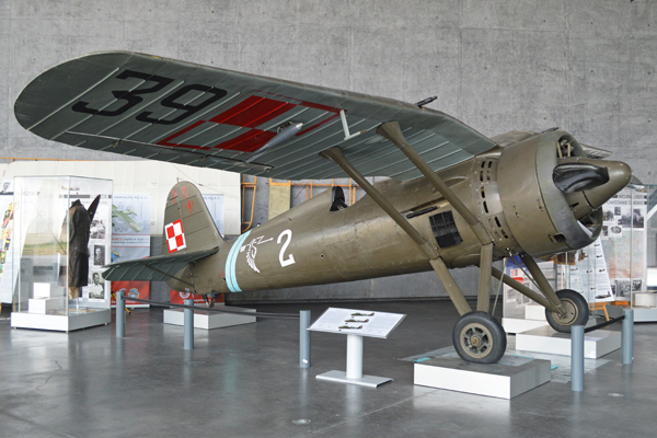 P.11 como se exhibe en el Museo de Aviación Polaco