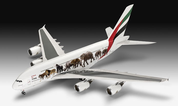 Revell Emirates A380-800 «Объединяйтесь ради дикой природы» 1: 144