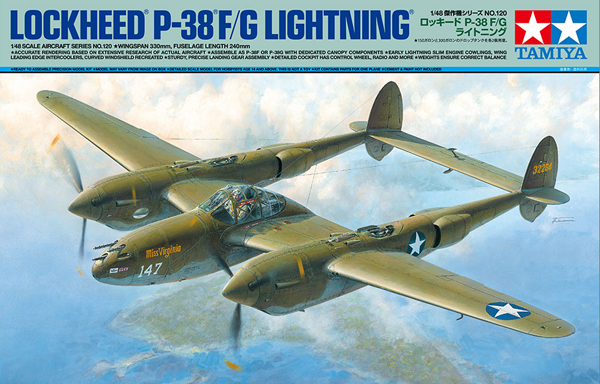 Tamiya Lockheed P-38F/G Fulmine 1:48