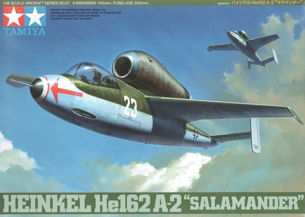 Тамия Хайнкел He 162A-2 Саламандър 1:48