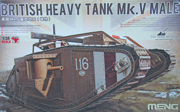 Meng British Heavy Tank Mk.V Pria dengan interior Prancis
