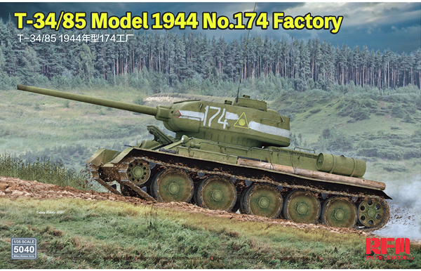 Ryefield Modelo T-34/85 Modelo 1944 Nº 174 Fábrica 1:35