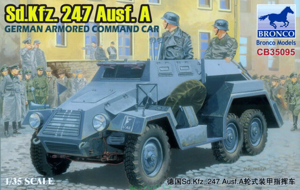 Bronco Sd.Kfz.247 Ausf.A Mobil Lapis Baja Jerman 1:35