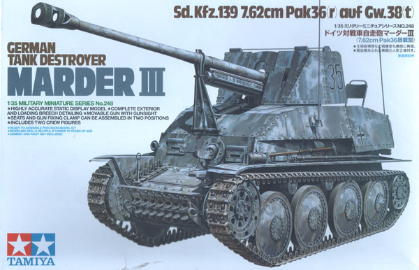 Tamiya Sd.Kfz.139 Penghancur Tank Jerman Marder III 1:35