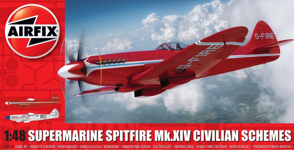 Airfix Supermarine Spitfire Mk.XIV Sivil Planları 1:48