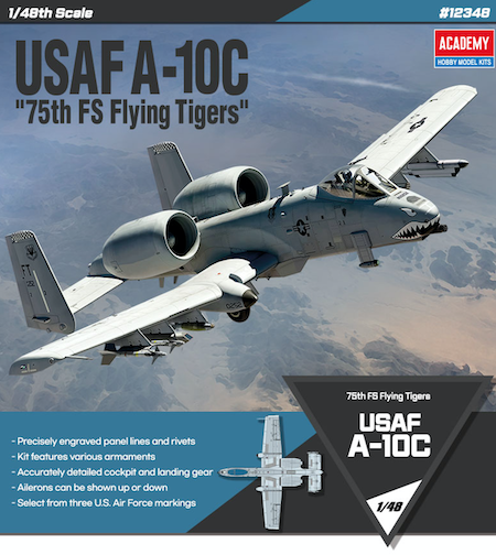 アカデミー USAF A-10C 75th フライング タイガース 1:48