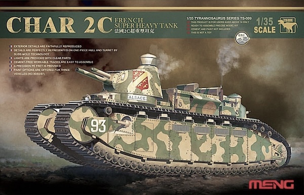 Meng Char 2C French Super Heavy Tank 1:35 - revisão de construção ...